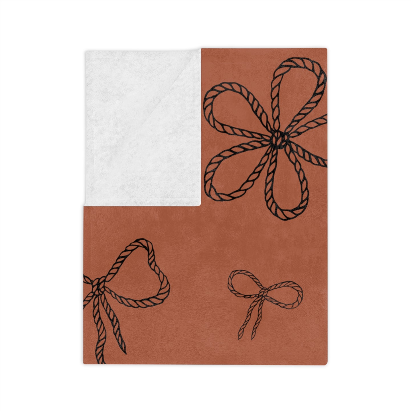 Rope Flowers & Bows Throw Blanket