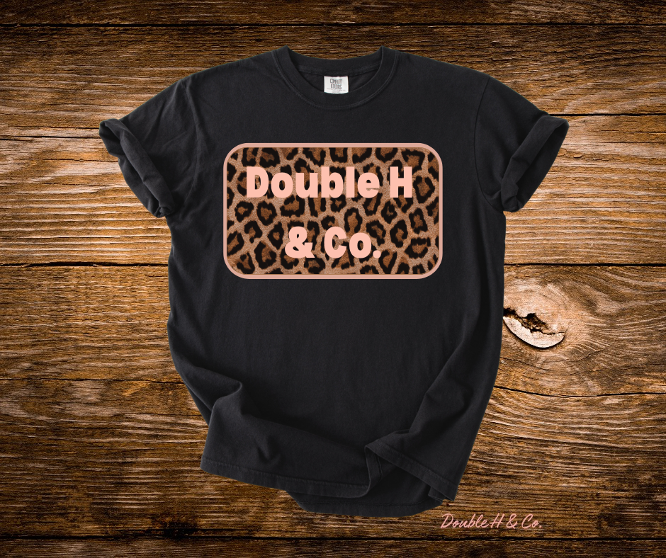 Pink Cheetah Double H & Co. Tee