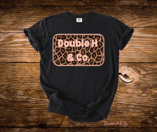 Pink Cheetah Double H & Co. Tee