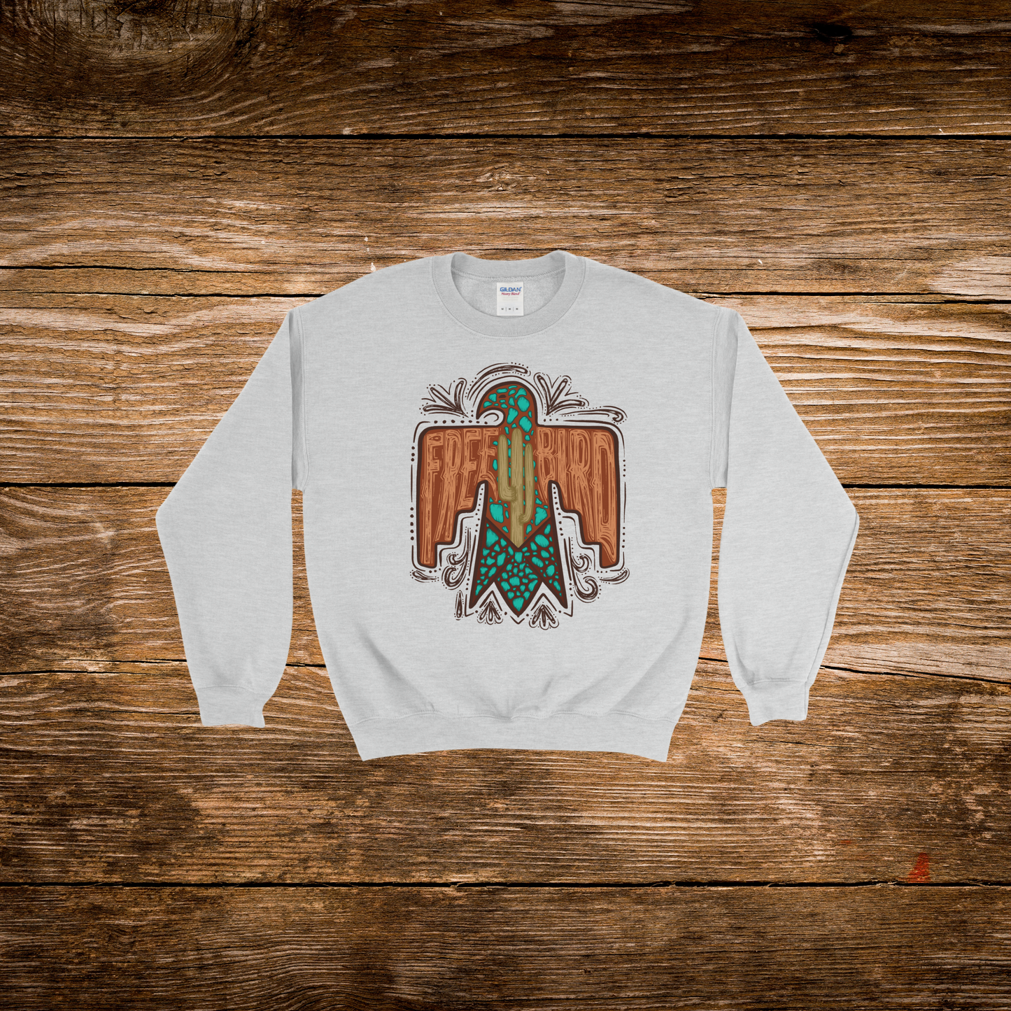 Turquoise Free Bird Crewneck