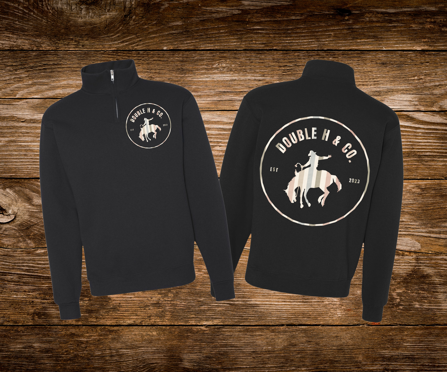 Double H & Co Logo Quarter Zip