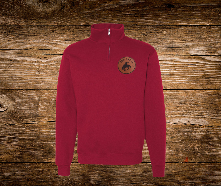 Leather Patch Quarter Zip