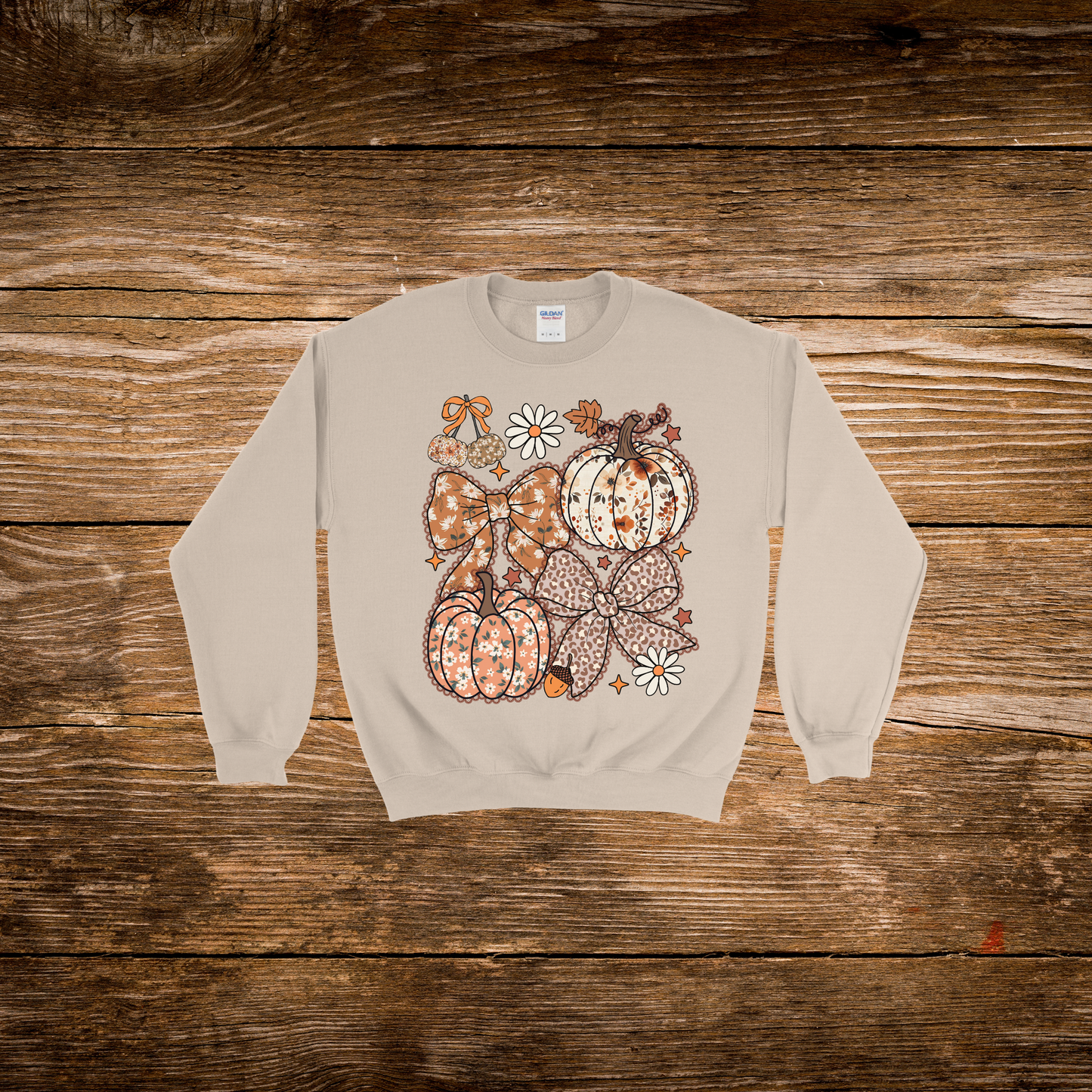 Fall Bow Pumpkin Crewneck