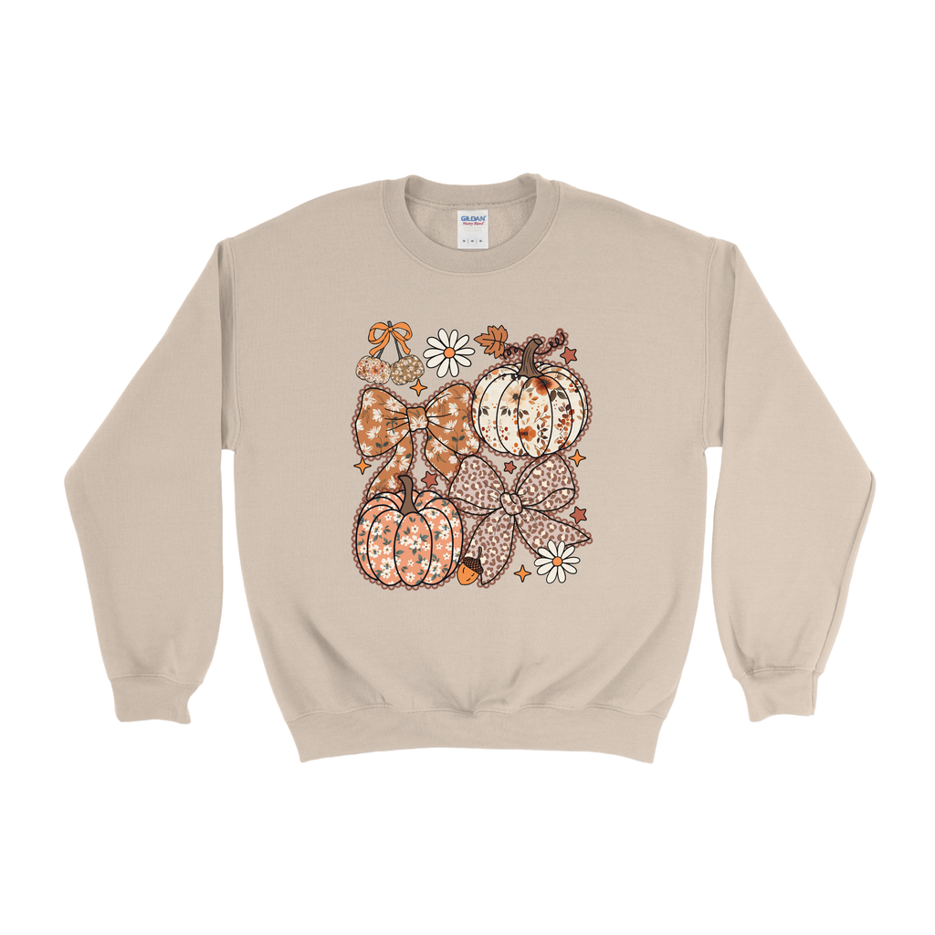 Fall Bow Pumpkin Crewneck