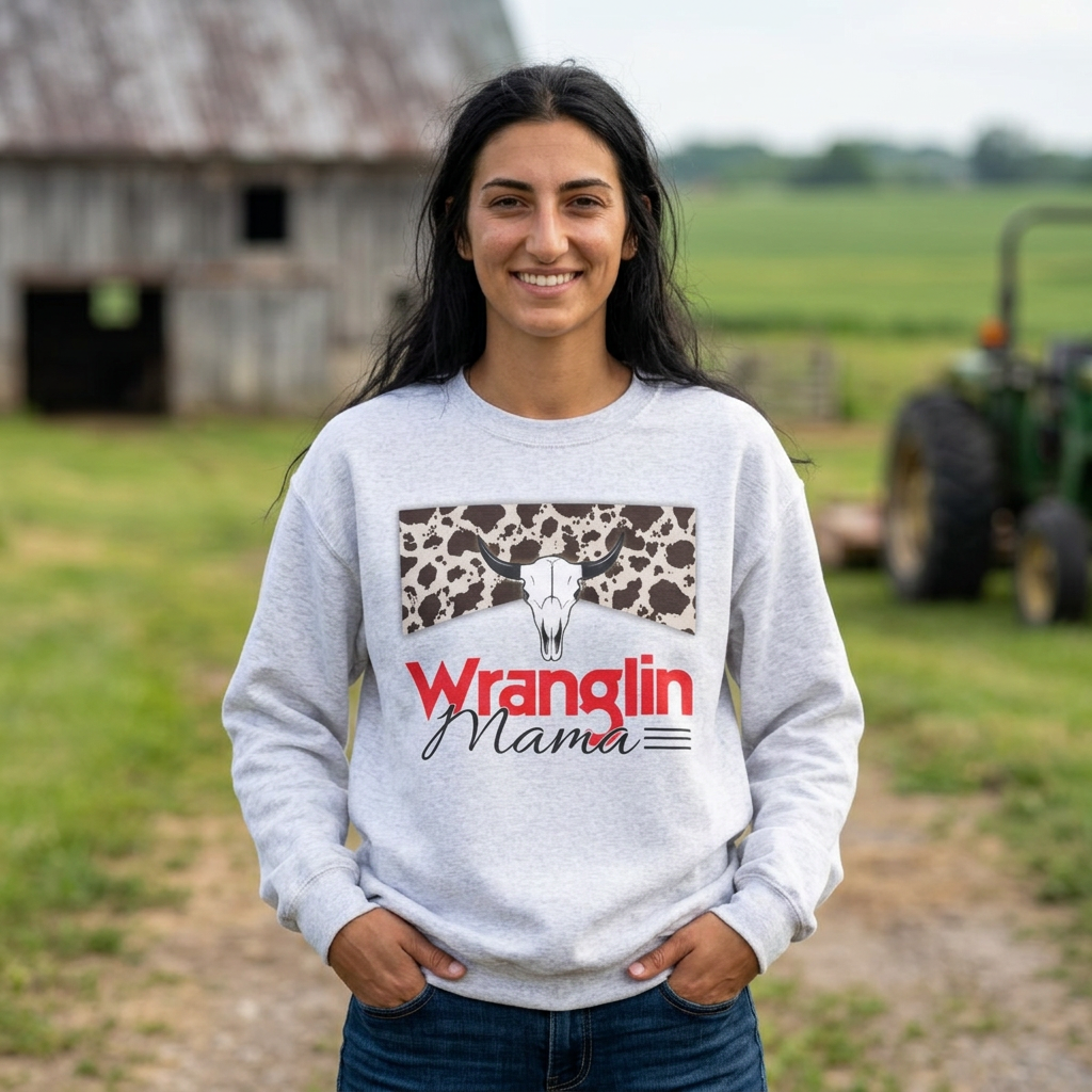 Wranglin' Mama Crewneck