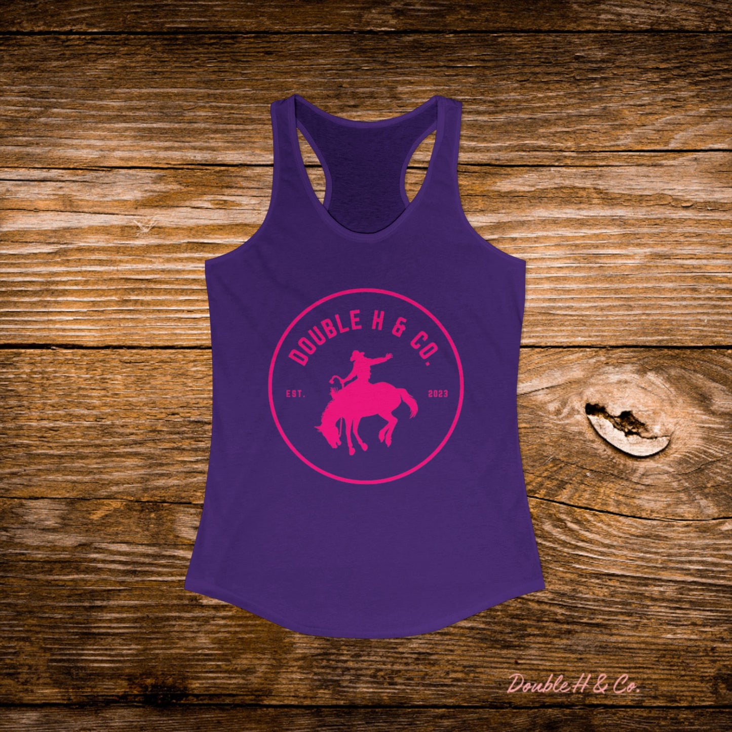 Racerback Tank w/ Hot Pink Logo