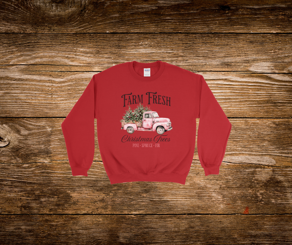 Farm Fresh Pink Truck Crewneck