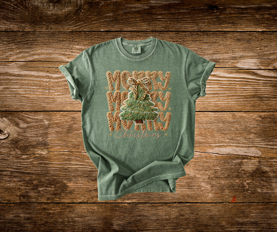 Faux Yarn Merry Tee