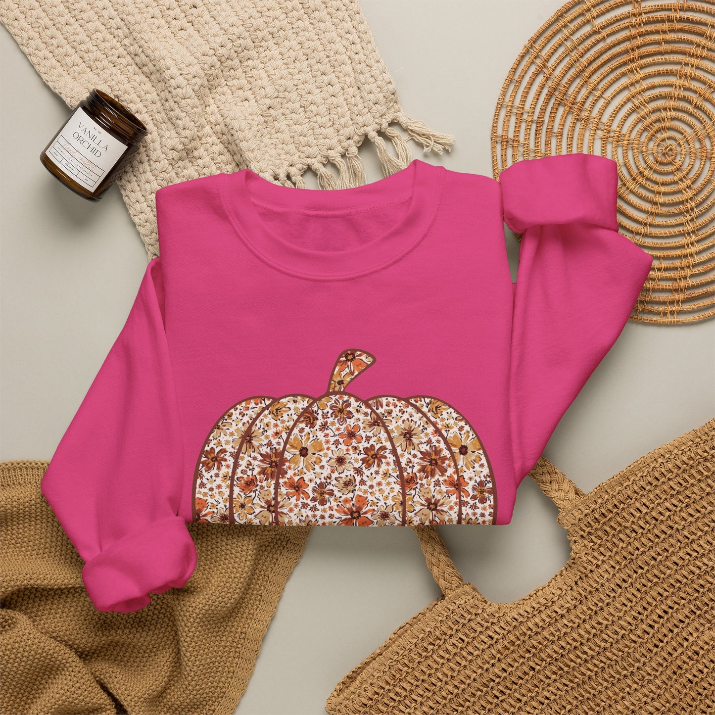 Floral Pumpkin Crewneck