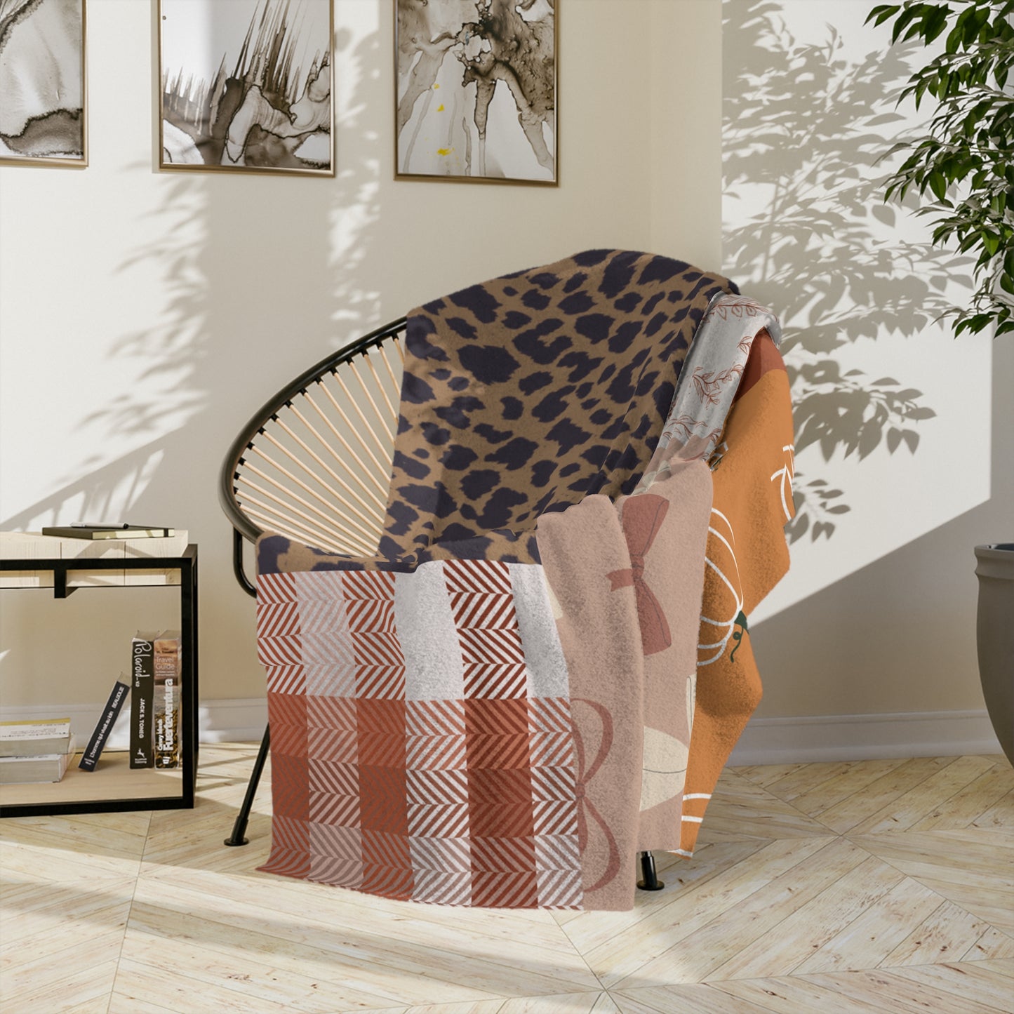 Fall Patchwork Throw Blanket