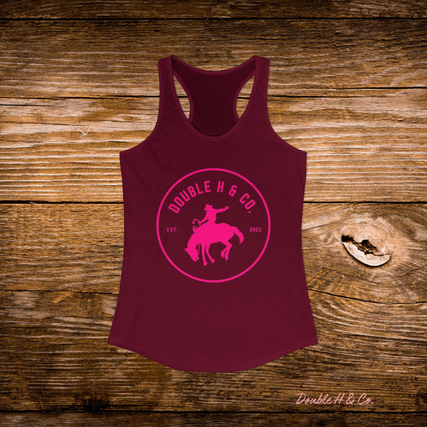Racerback Tank w/ Hot Pink Logo