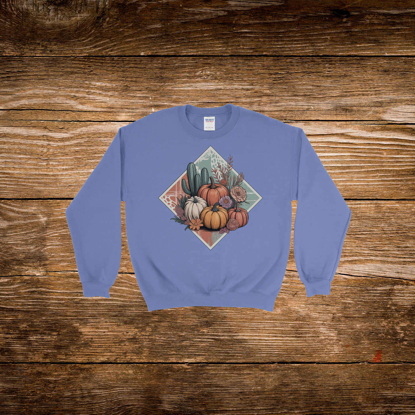 Rustic Pumpkin Cactus Crewneck