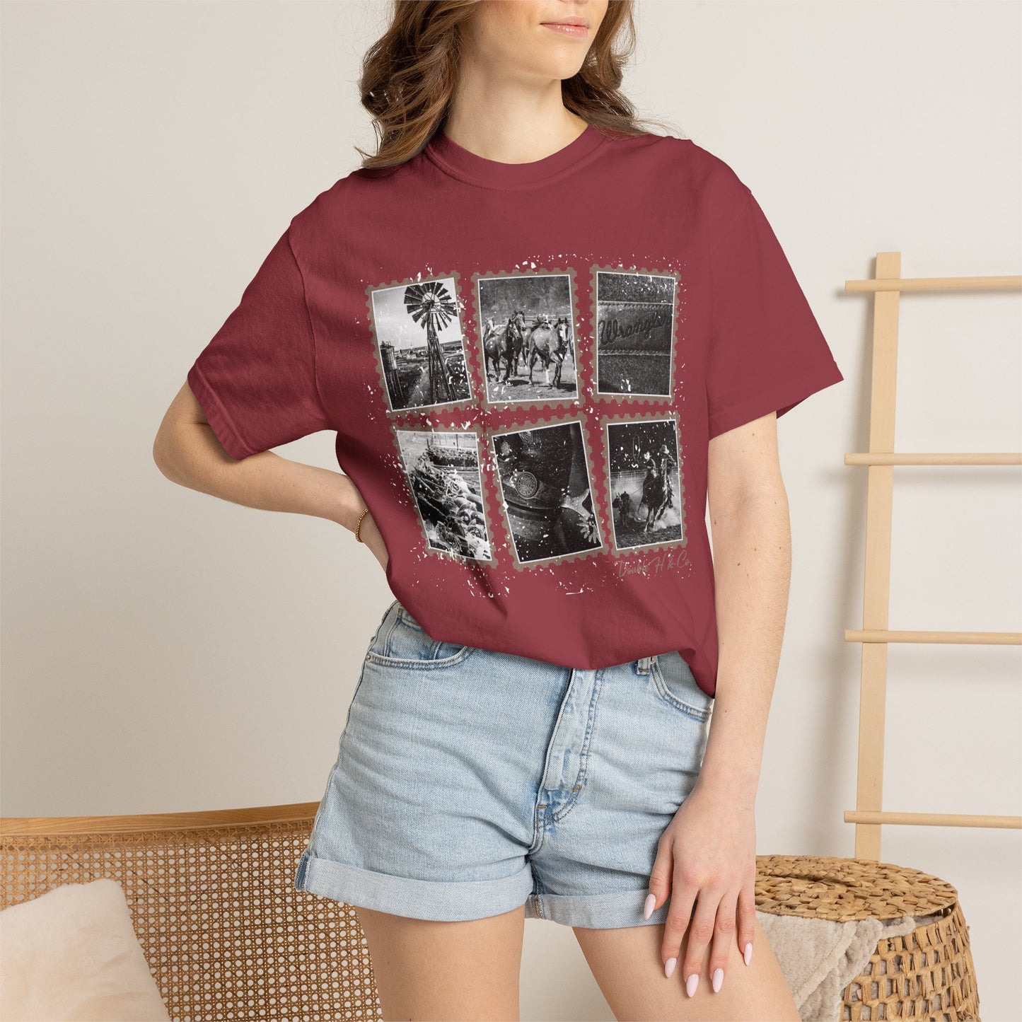 Rustic Postage Stamp Tee