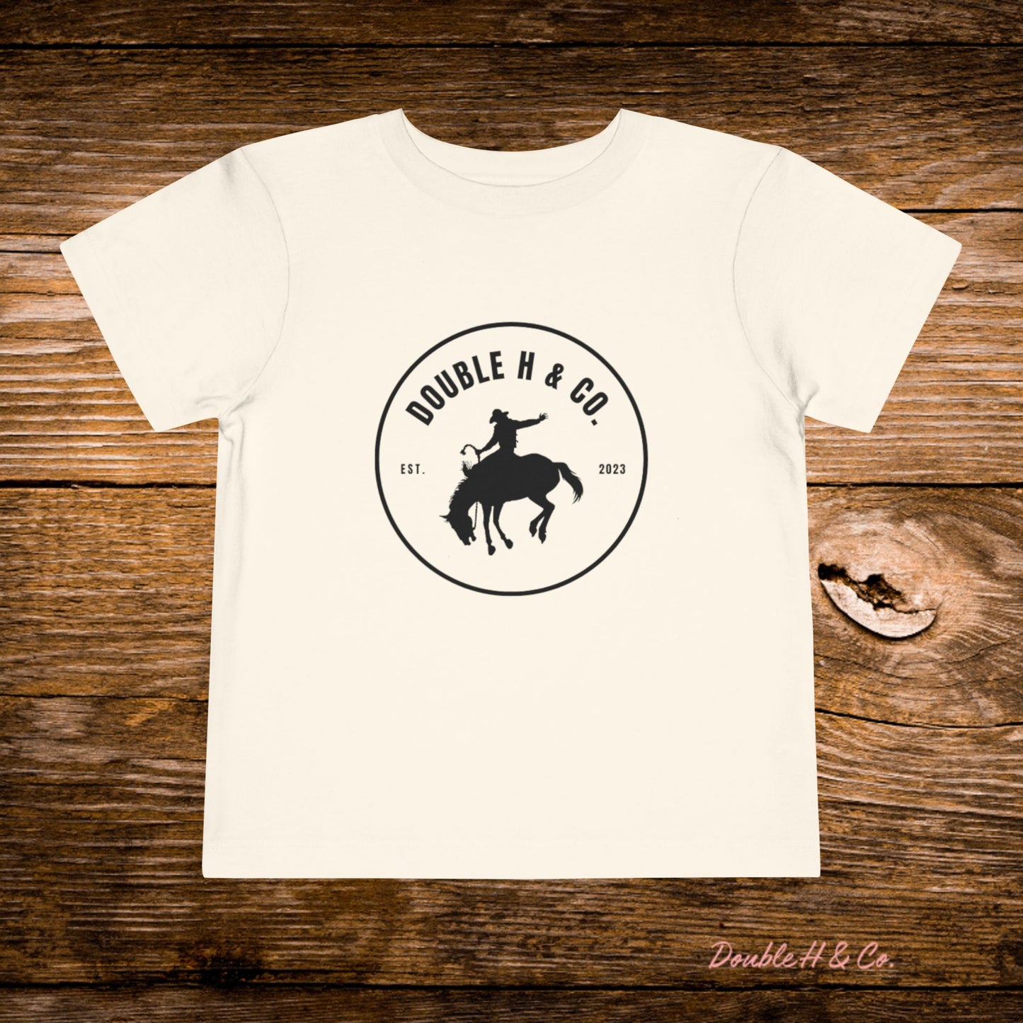 Black Double H & Co Logo Toddler Tee
