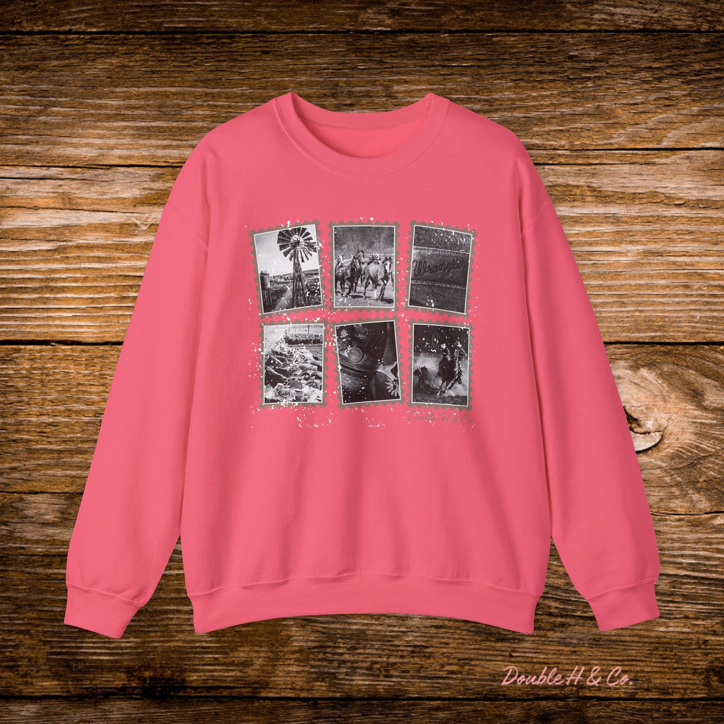 Rustic Postage Stamp Crewneck
