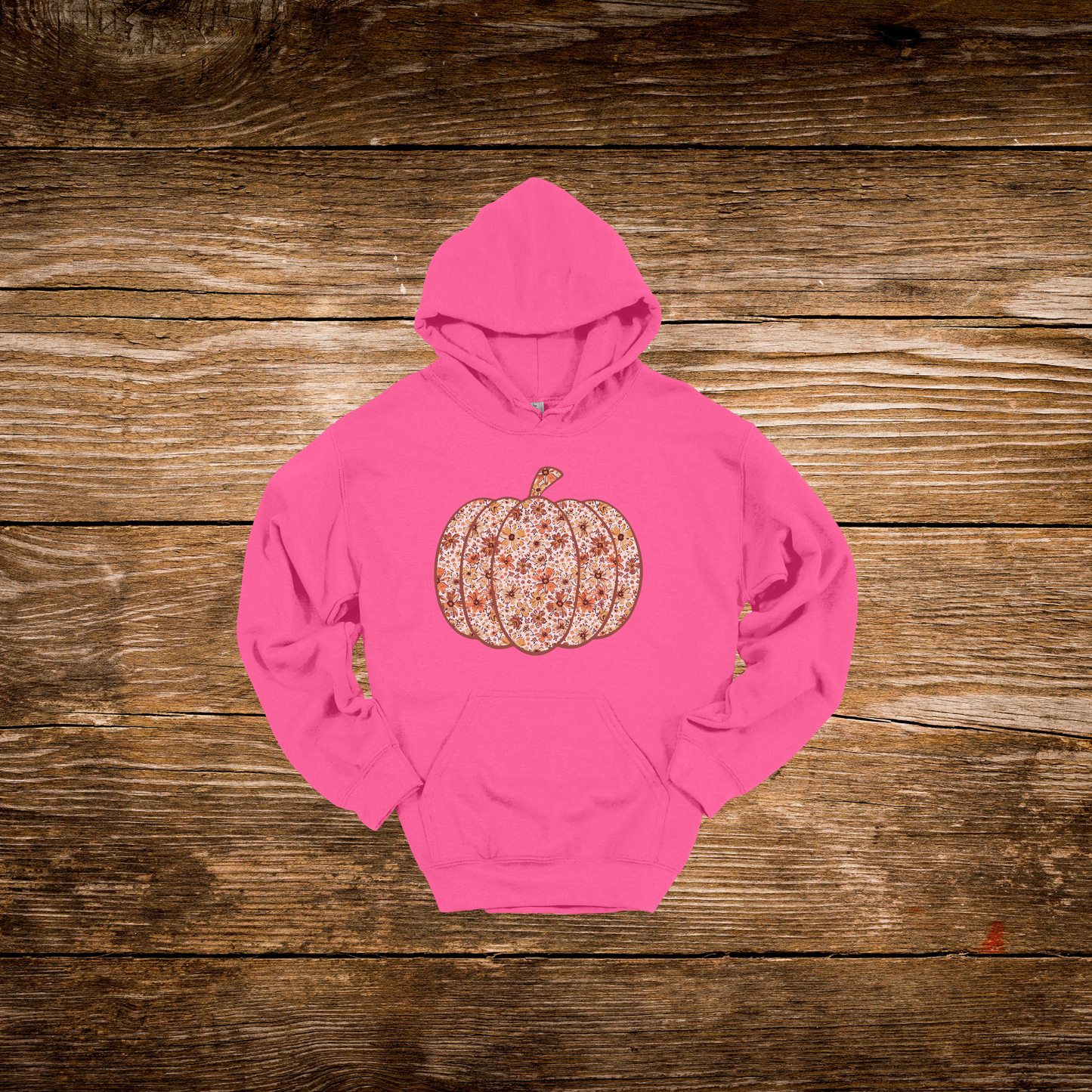 Fall Daisy Flower Pumpkin Hoodie