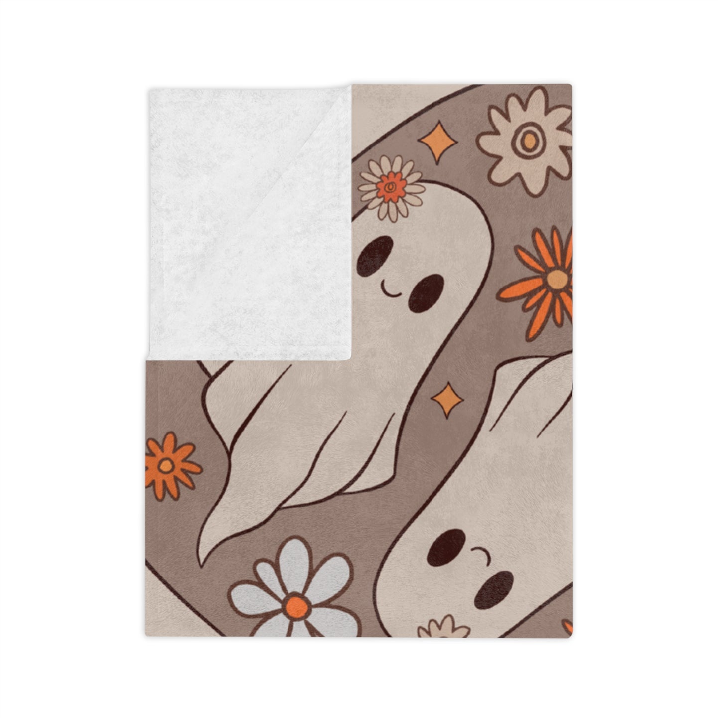 Flowers & Ghosts Throw Blanket