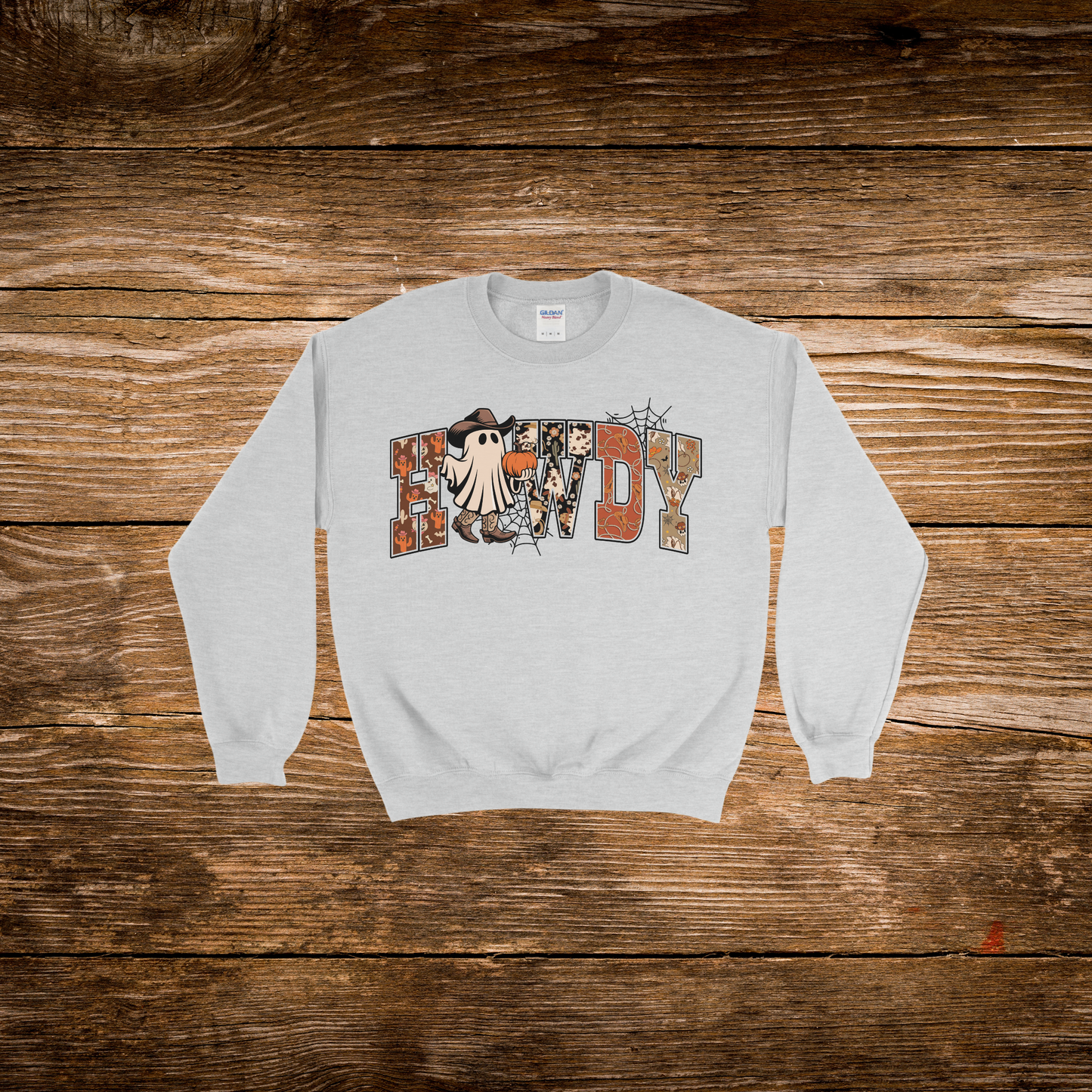 Spooky Ghost Cowboy Howdy Crewneck