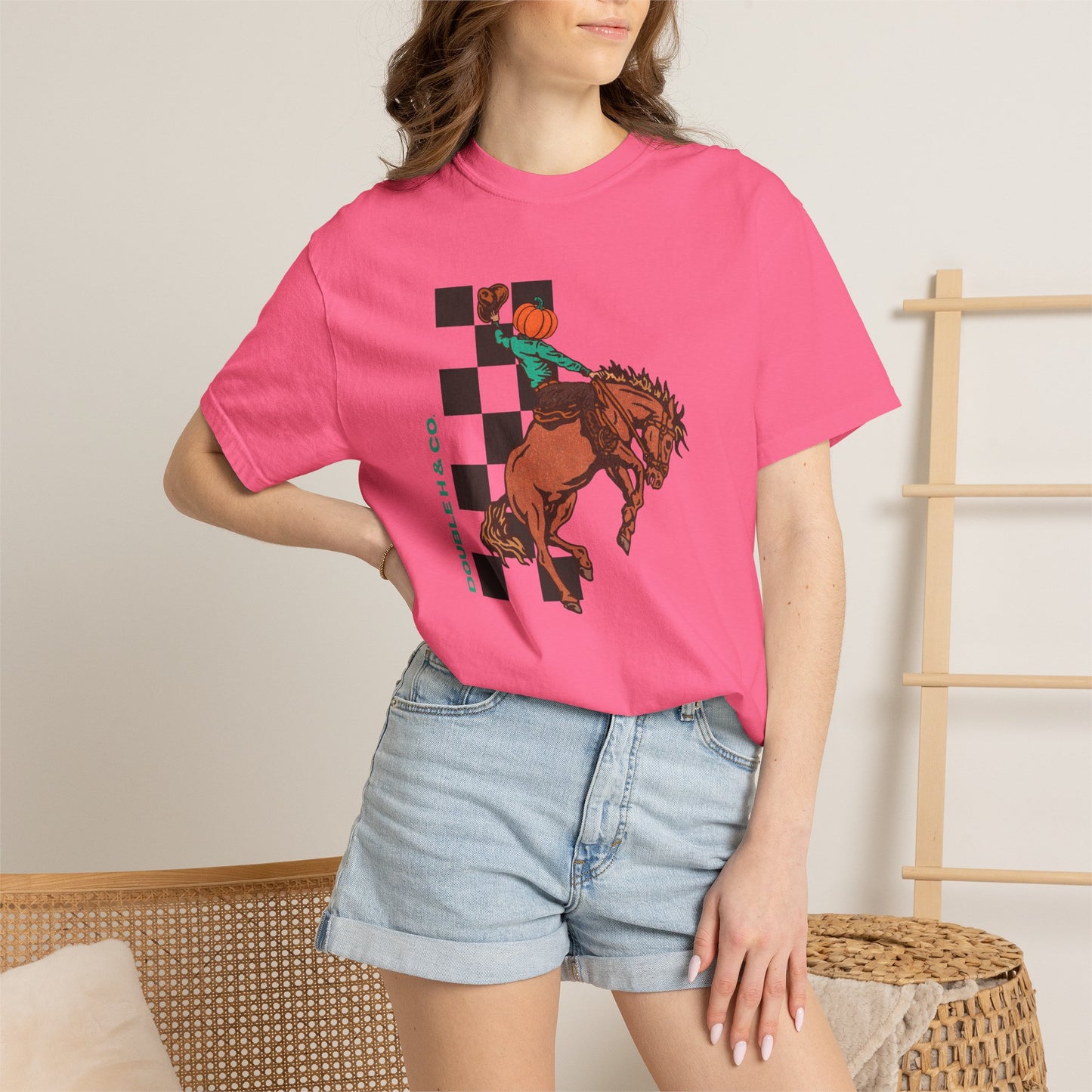Pumpkin Bucking Horse Tee