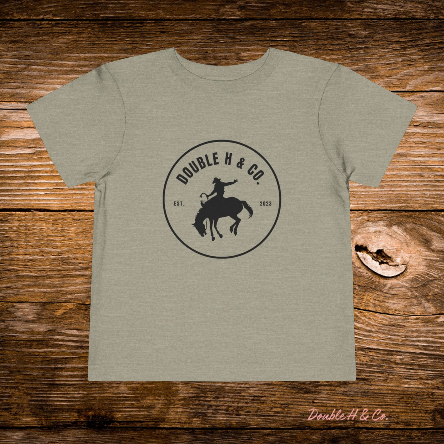 Black Double H & Co Logo Toddler Tee