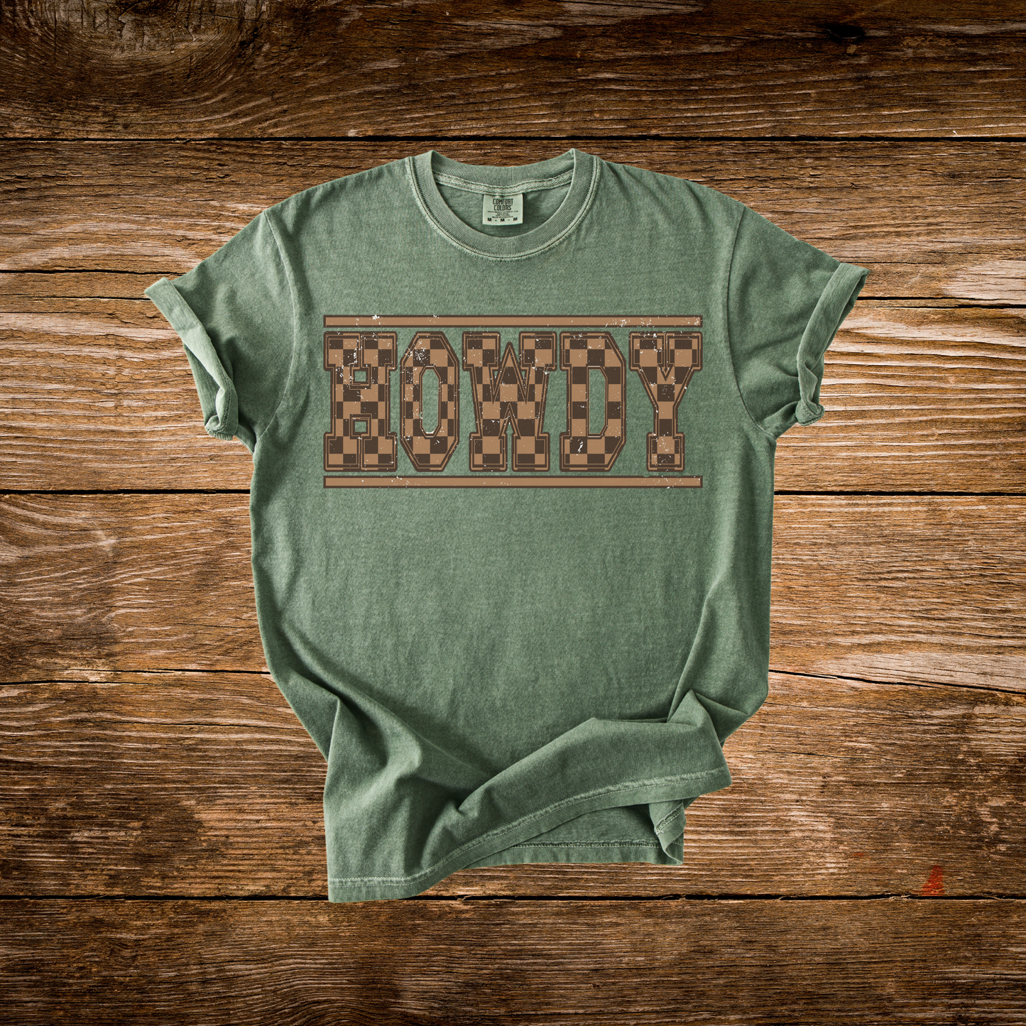 Checkered Howdy Tee