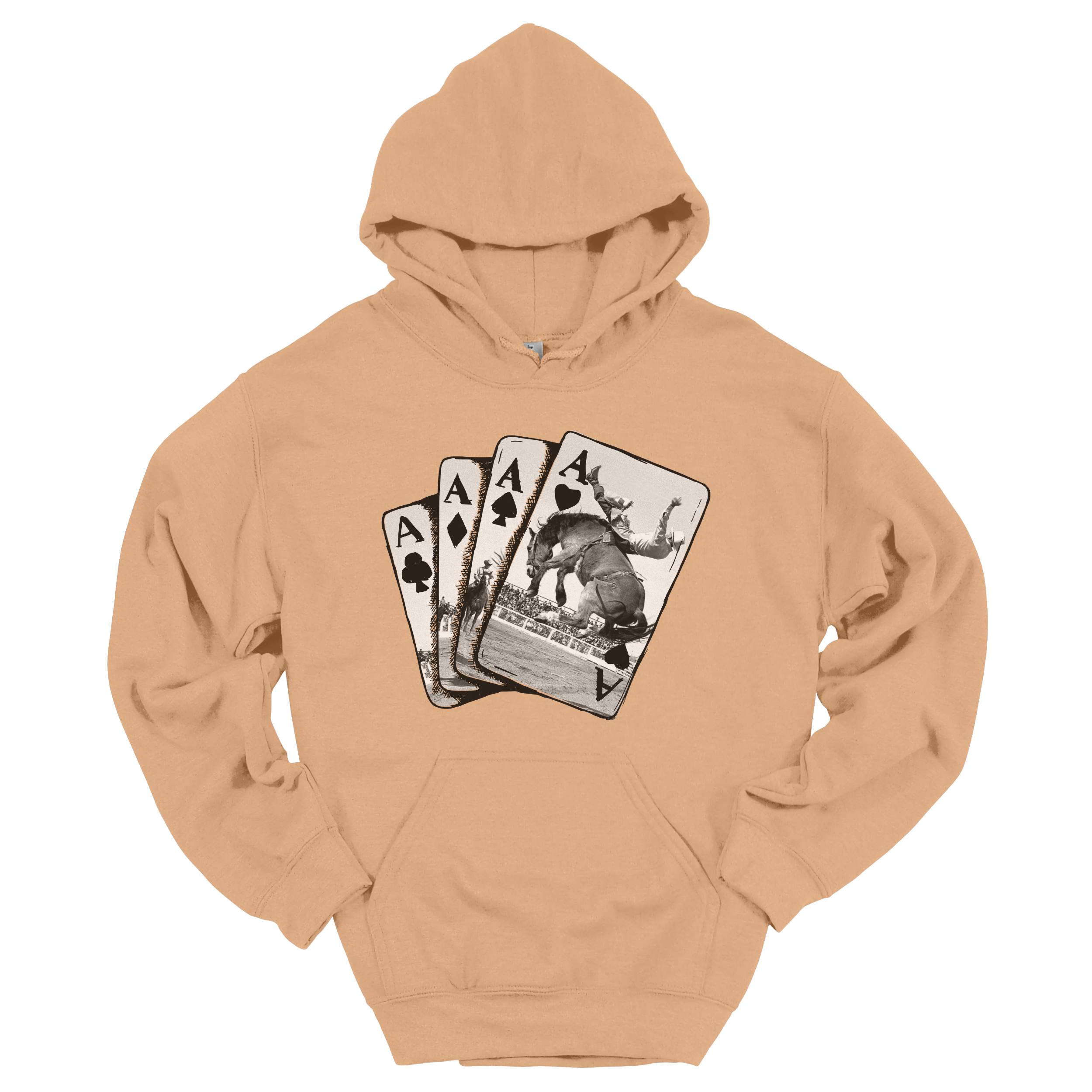 Bucking Horse Ace of Spades Hoodie