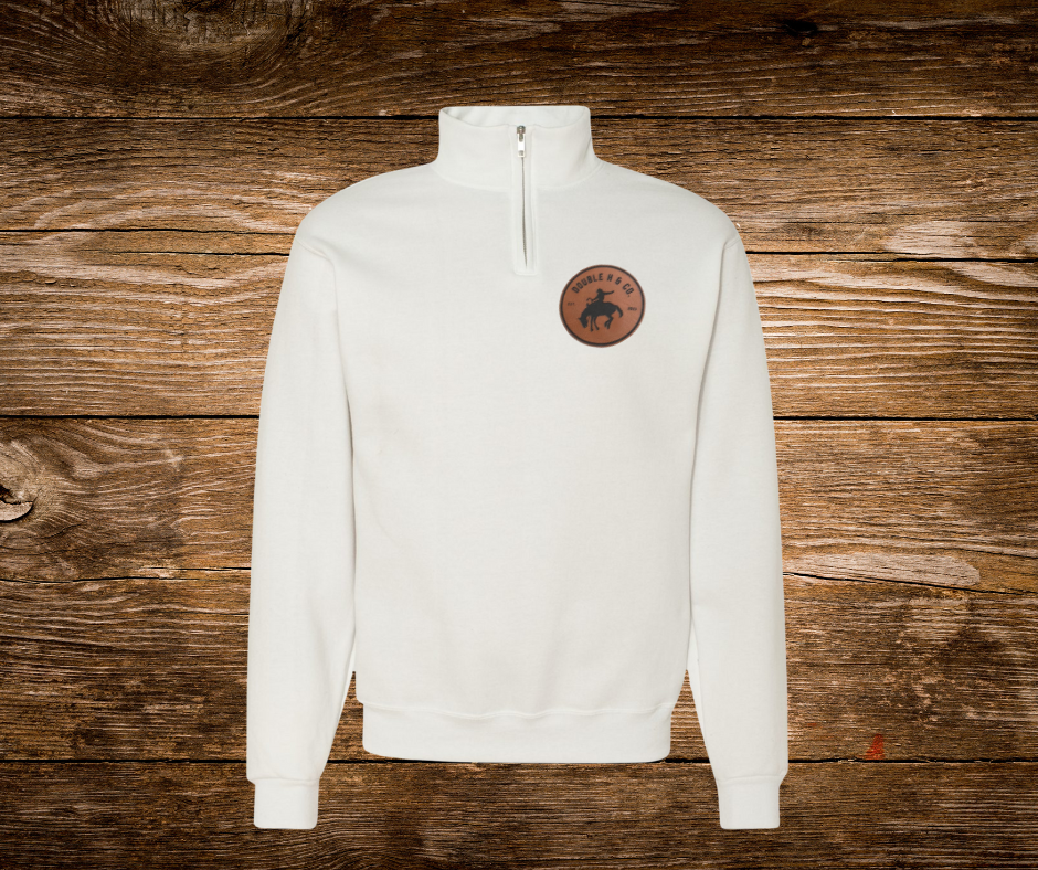 Leather Patch Quarter Zip