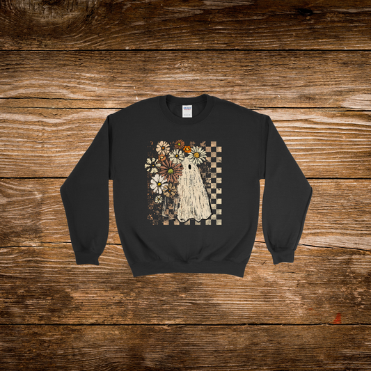 Checkered Daisy Ghost Crewneck