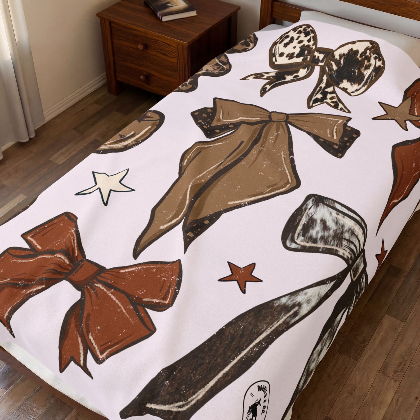 Western Bows Throw Blanket