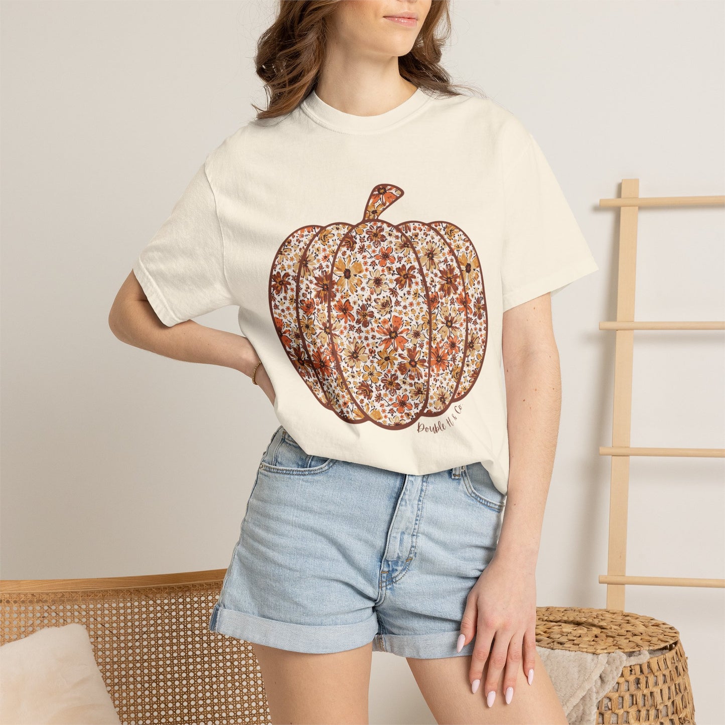 Floral Pumpkin Tee