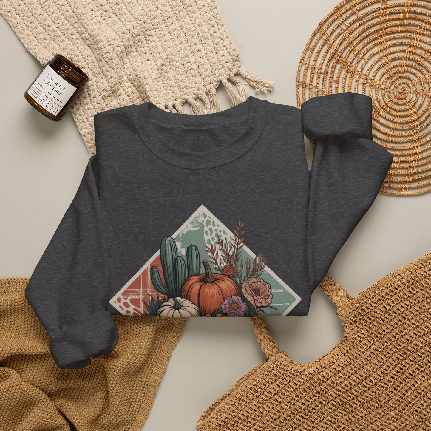 Rustic Fall Pumpkin Crewneck