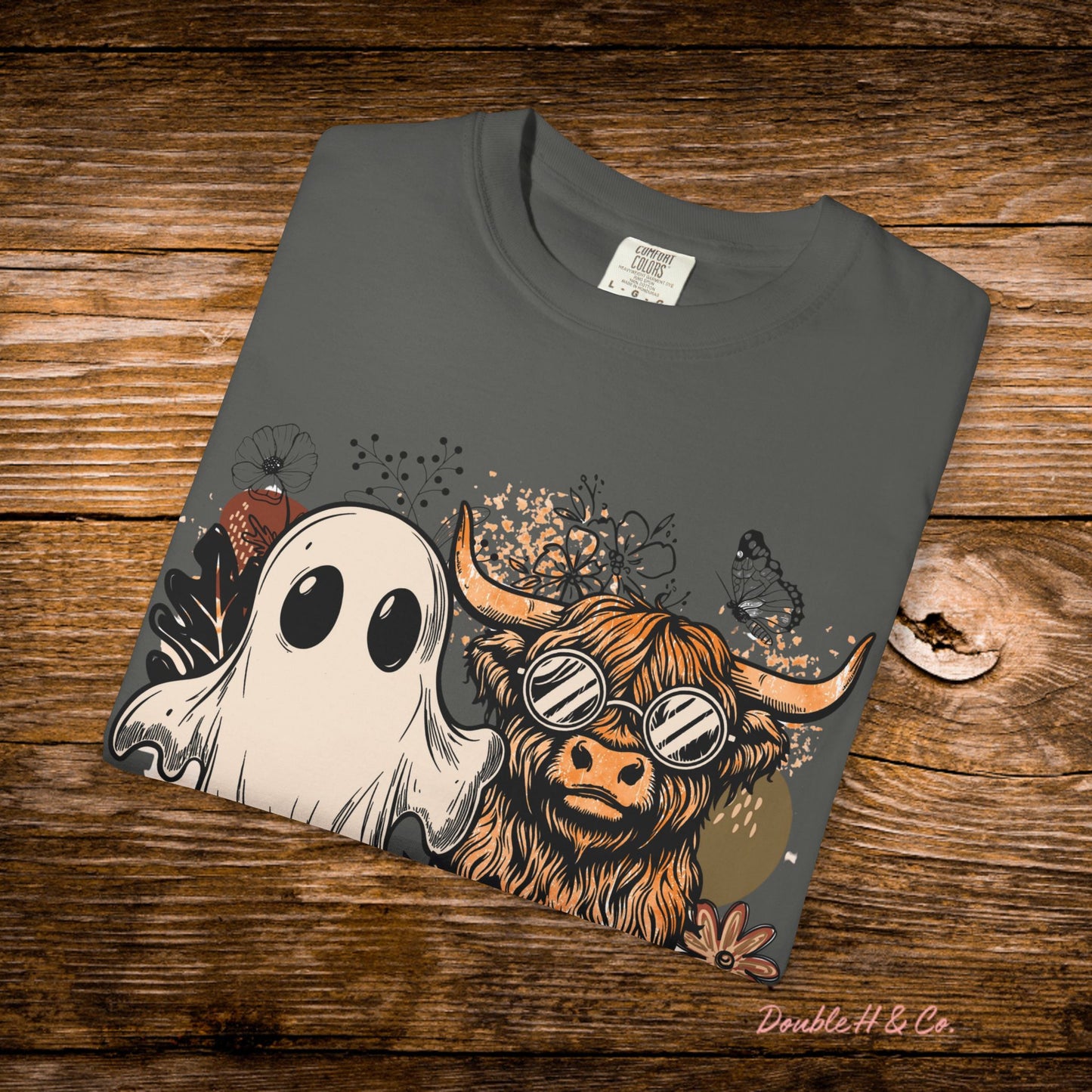 Floral Cow & Ghost Tee