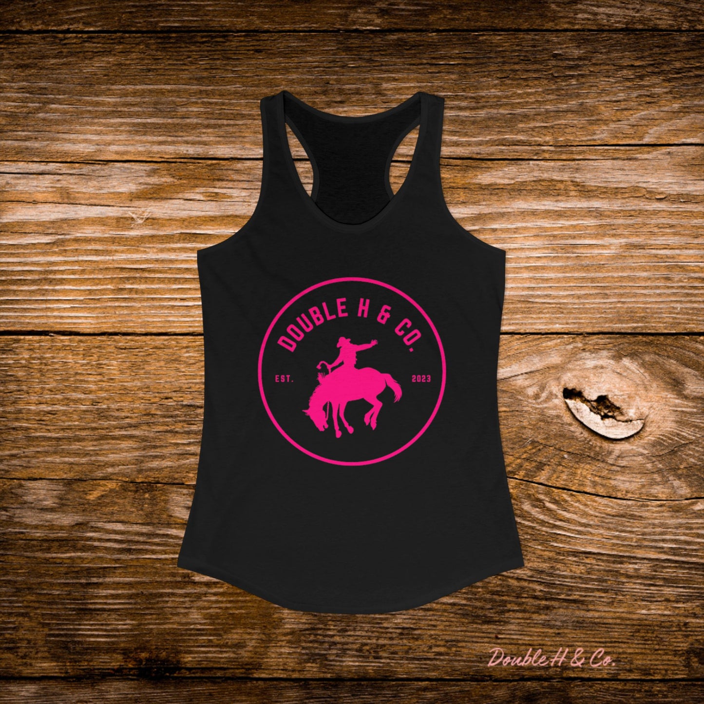 Racerback Tank w/ Hot Pink Logo