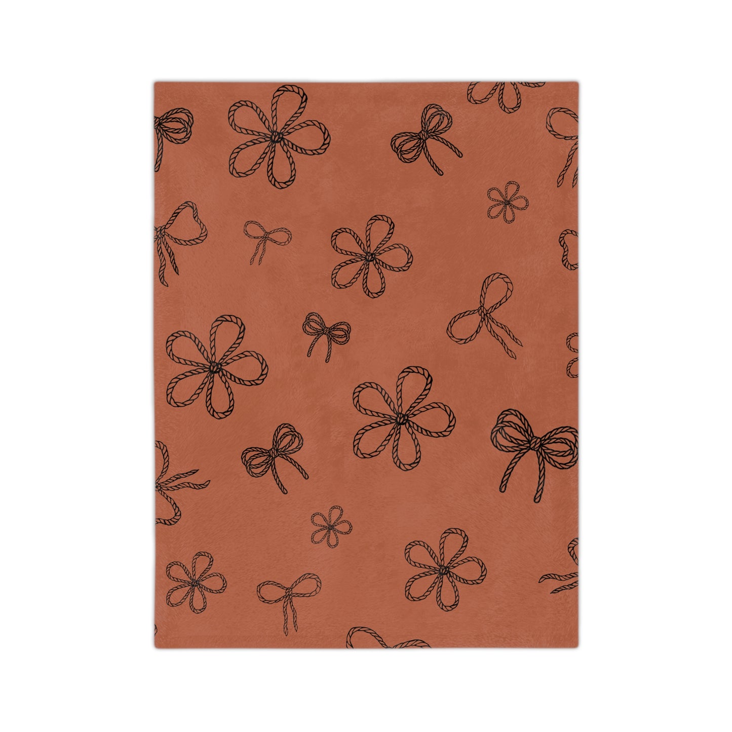 Rope Flowers & Bows Throw Blanket