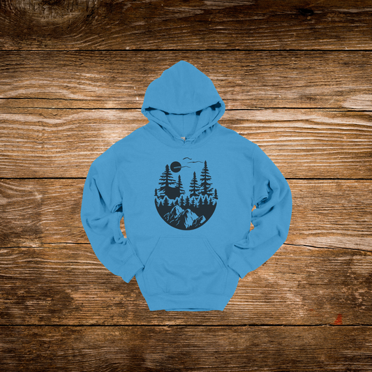 Black Adventure Mountain Hoodie