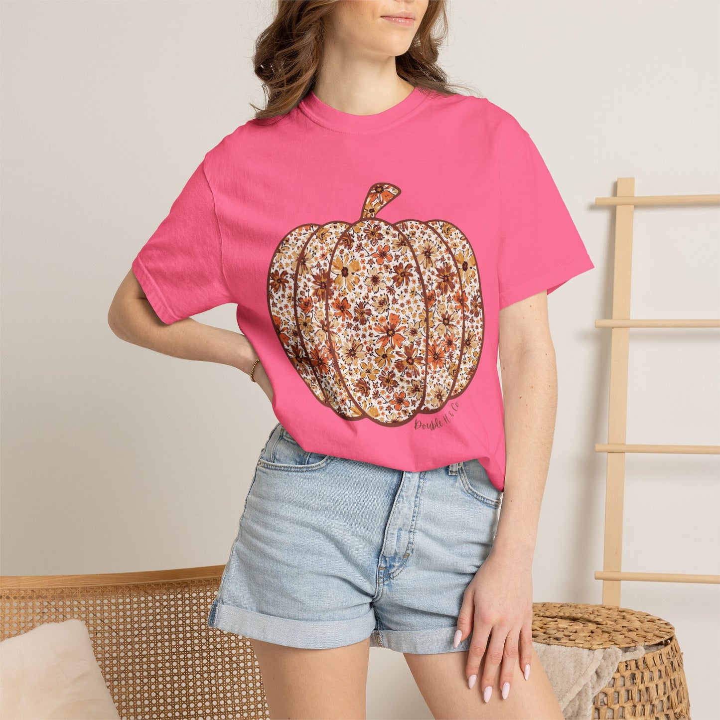Floral Pumpkin Tee