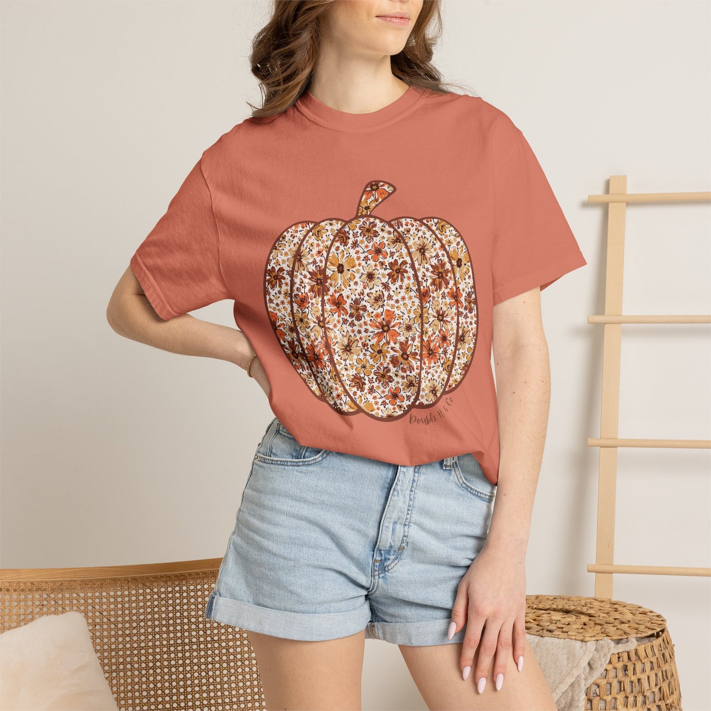Floral Pumpkin Tee