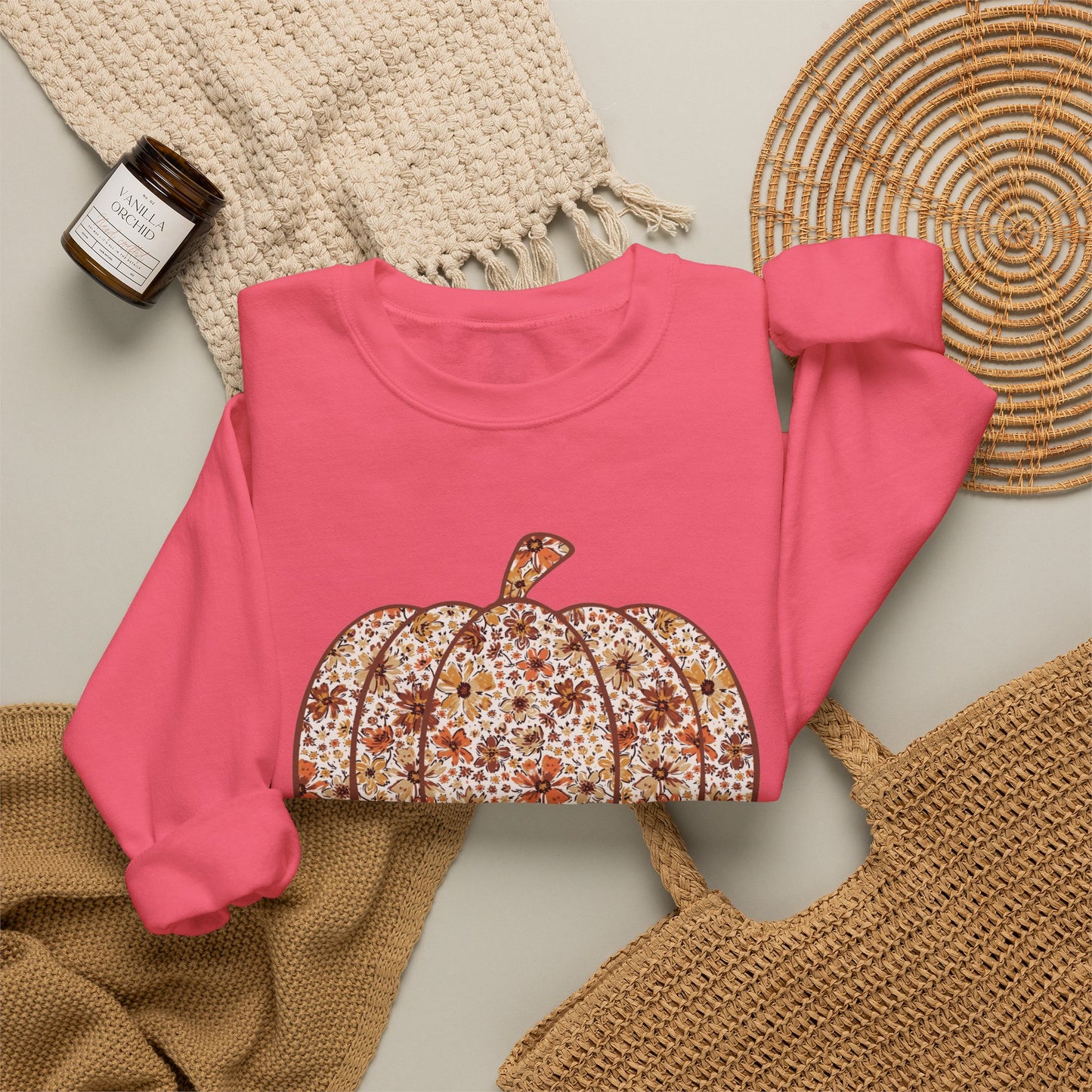 Floral Pumpkin Crewneck