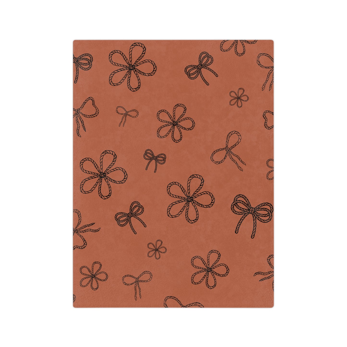 Rope Flowers & Bows Throw Blanket