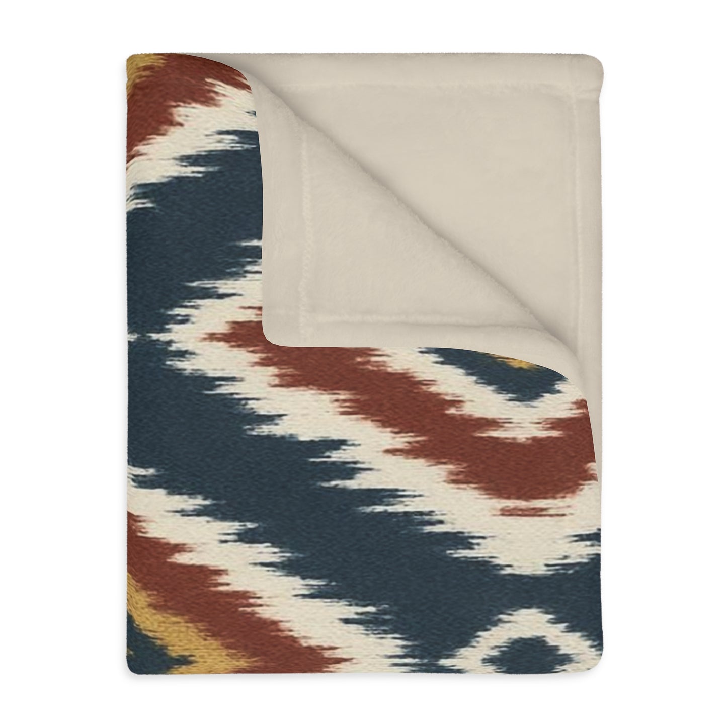 Southwestern Diamond Velveteen Blanket — Two-Sided Microfiber Throw