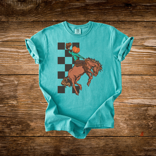 Pumpkin Bucking Horse Tee