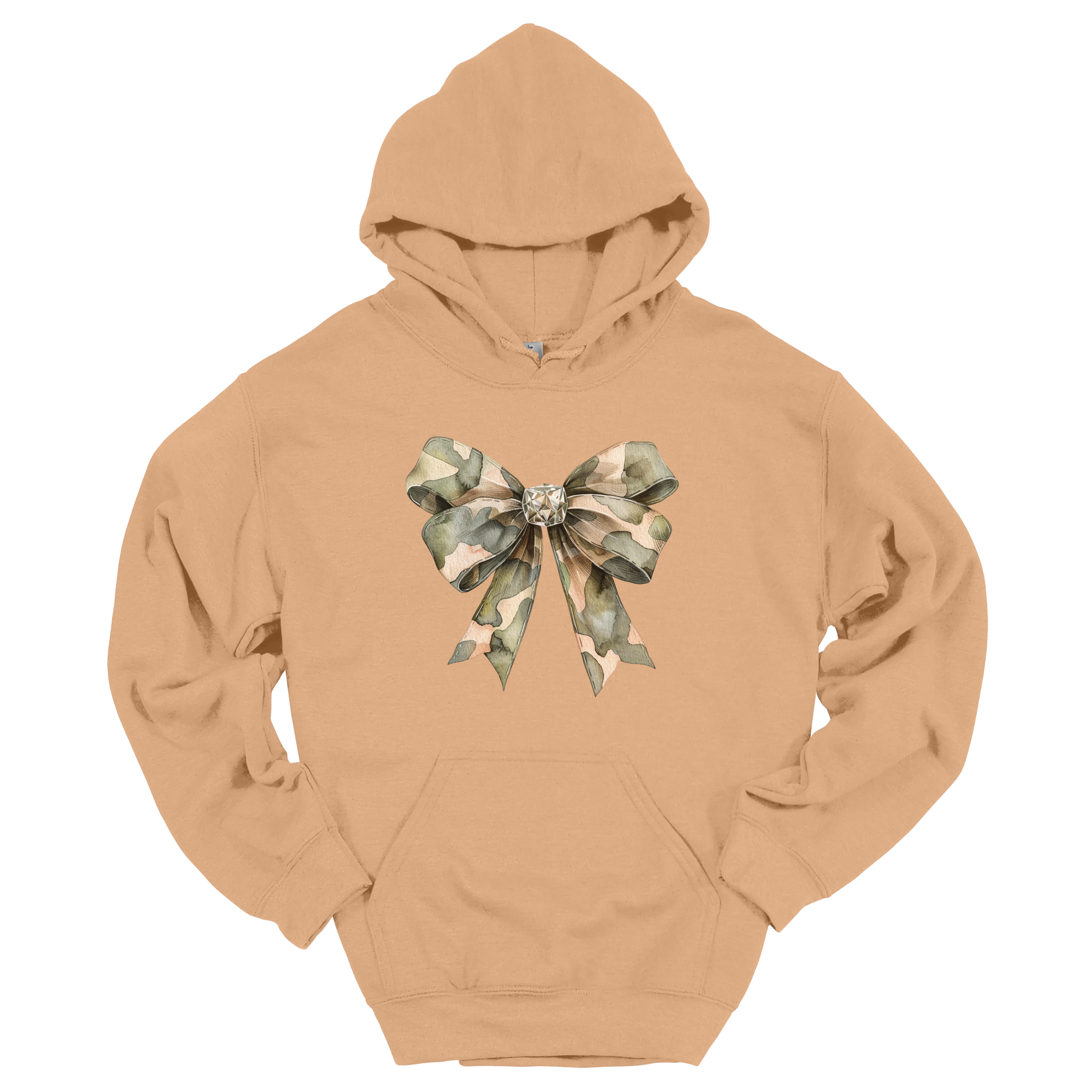 Camo Diamond Bow Hoodie