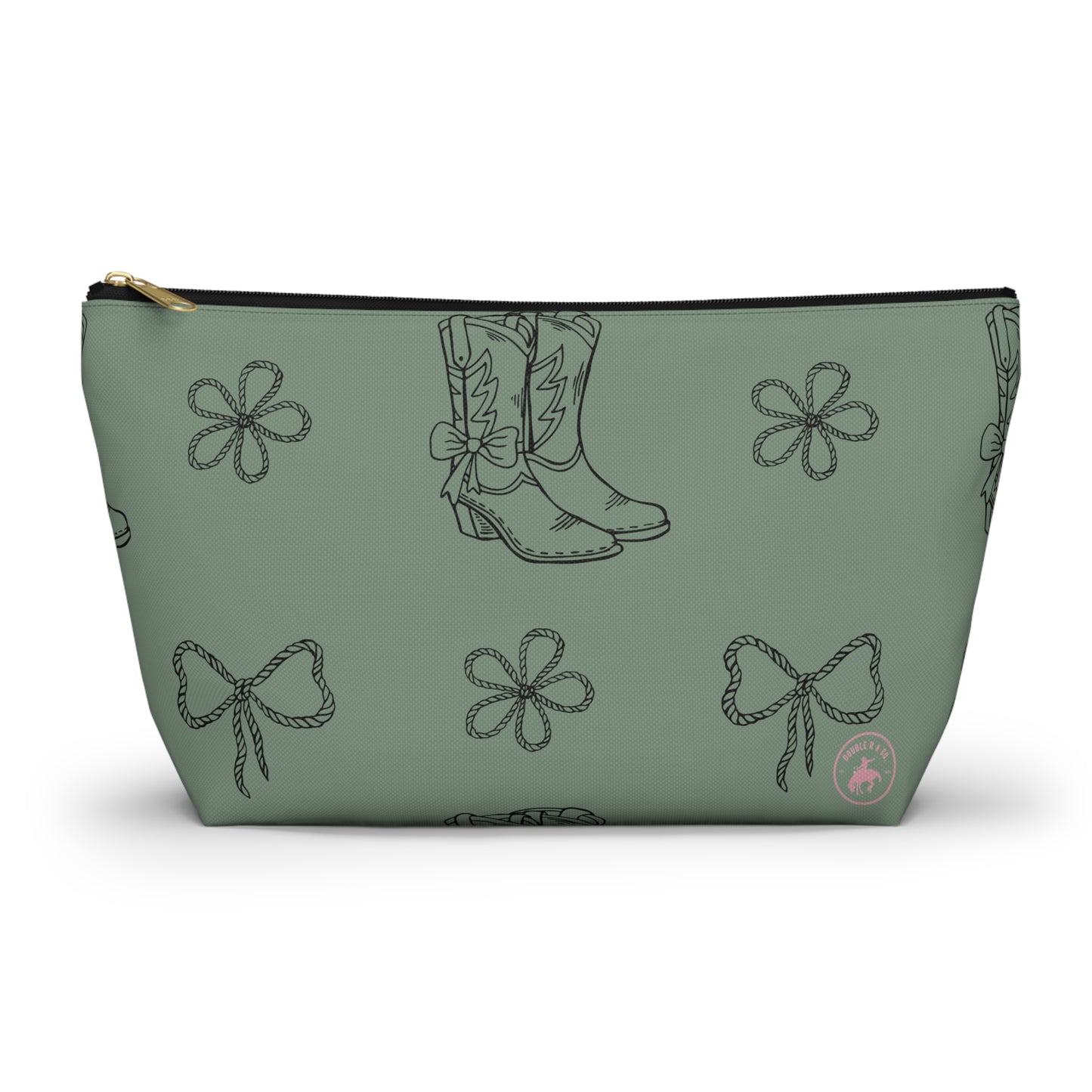 Bows Boots & Rope Flower Cosmetic Bag