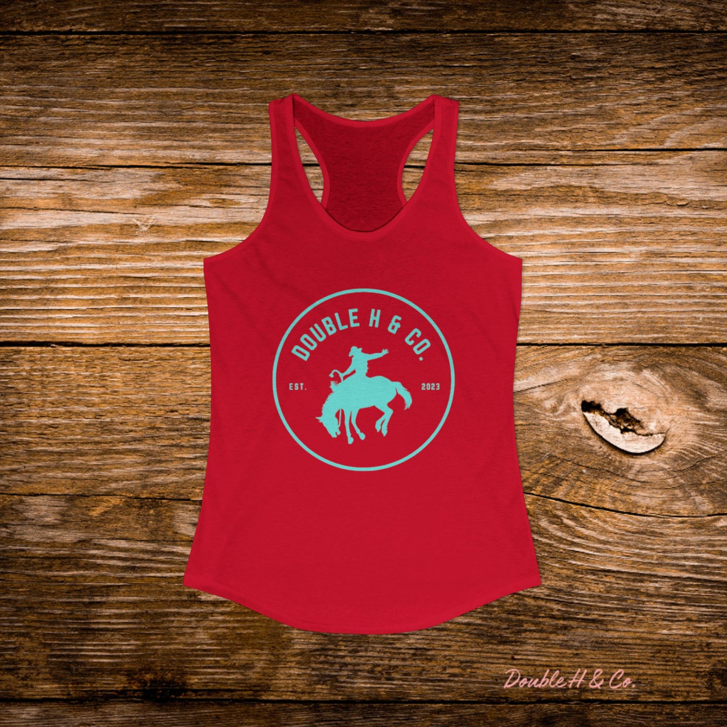 Racerback Tank w/ Turquoise Logo