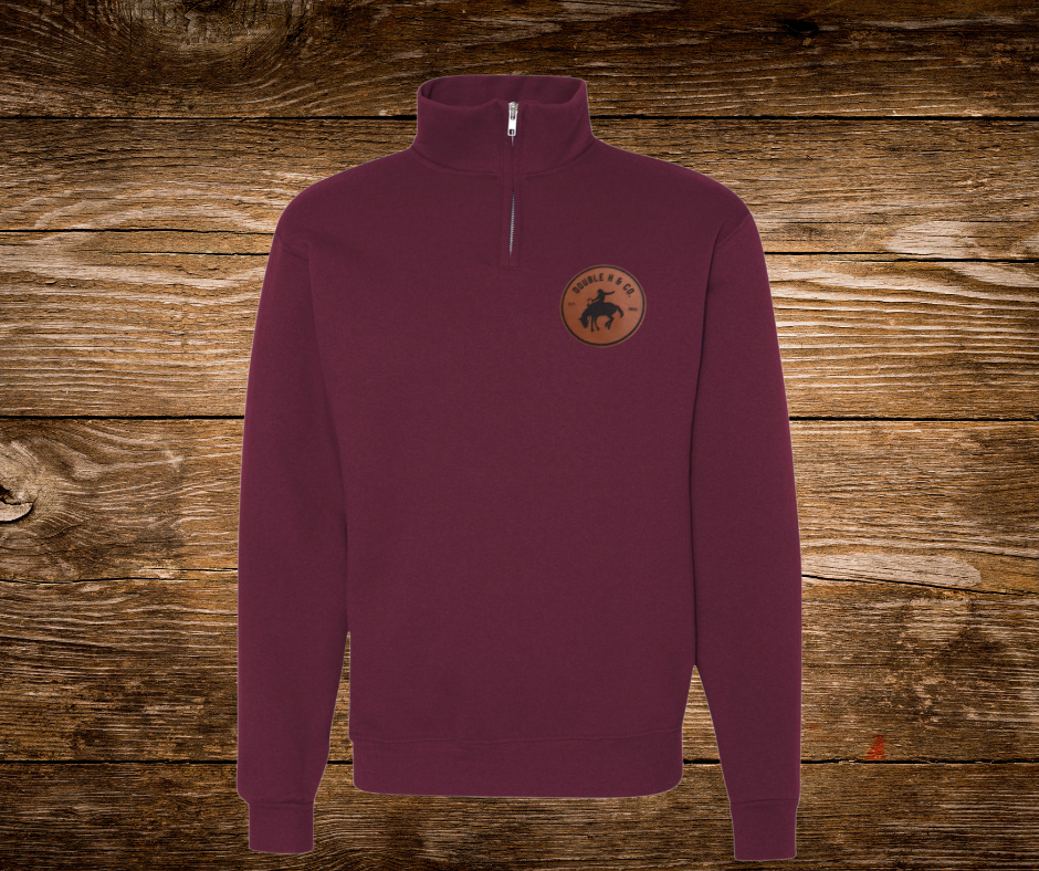Leather Patch Quarter Zip