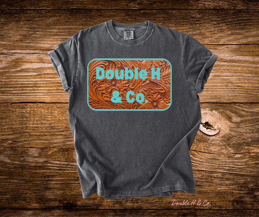 Leather & Turquoise Double H & Co. Tee