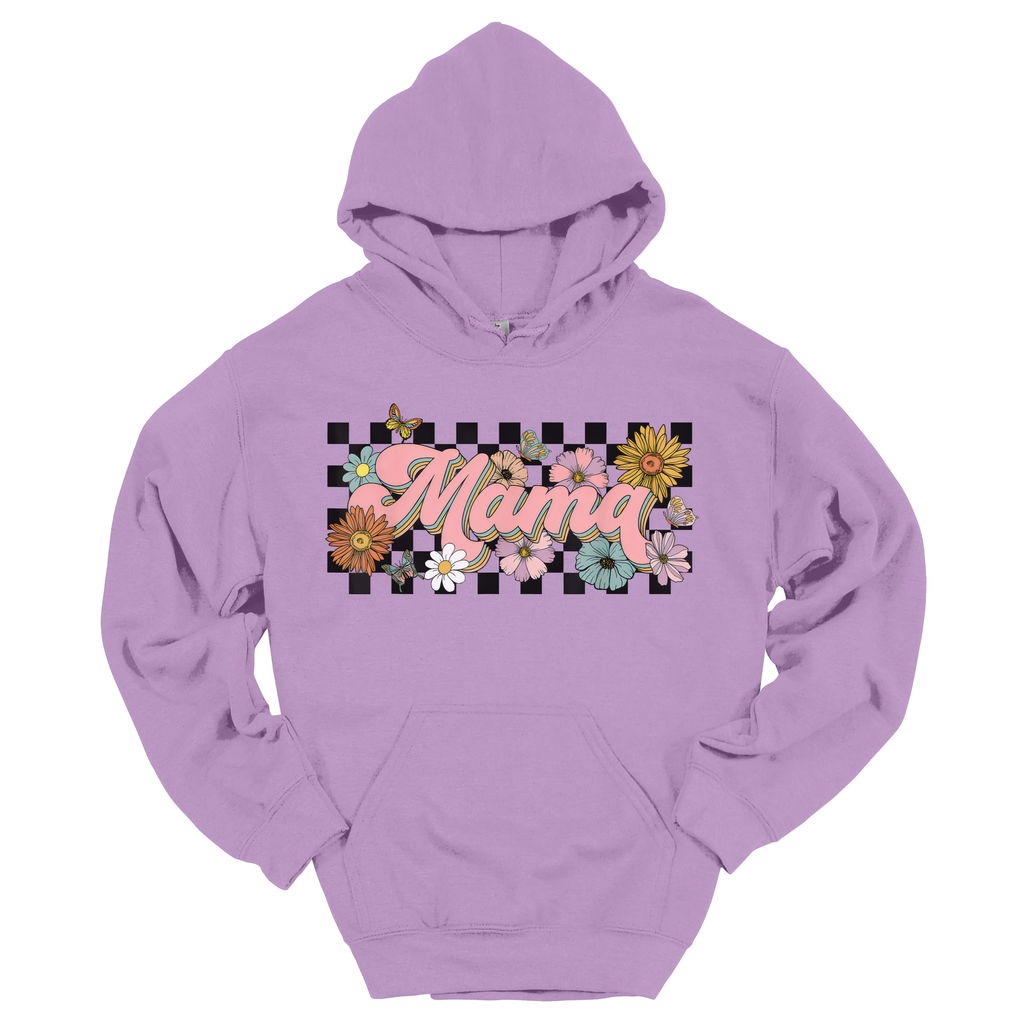 Checkered Daisy Mama Hoodie