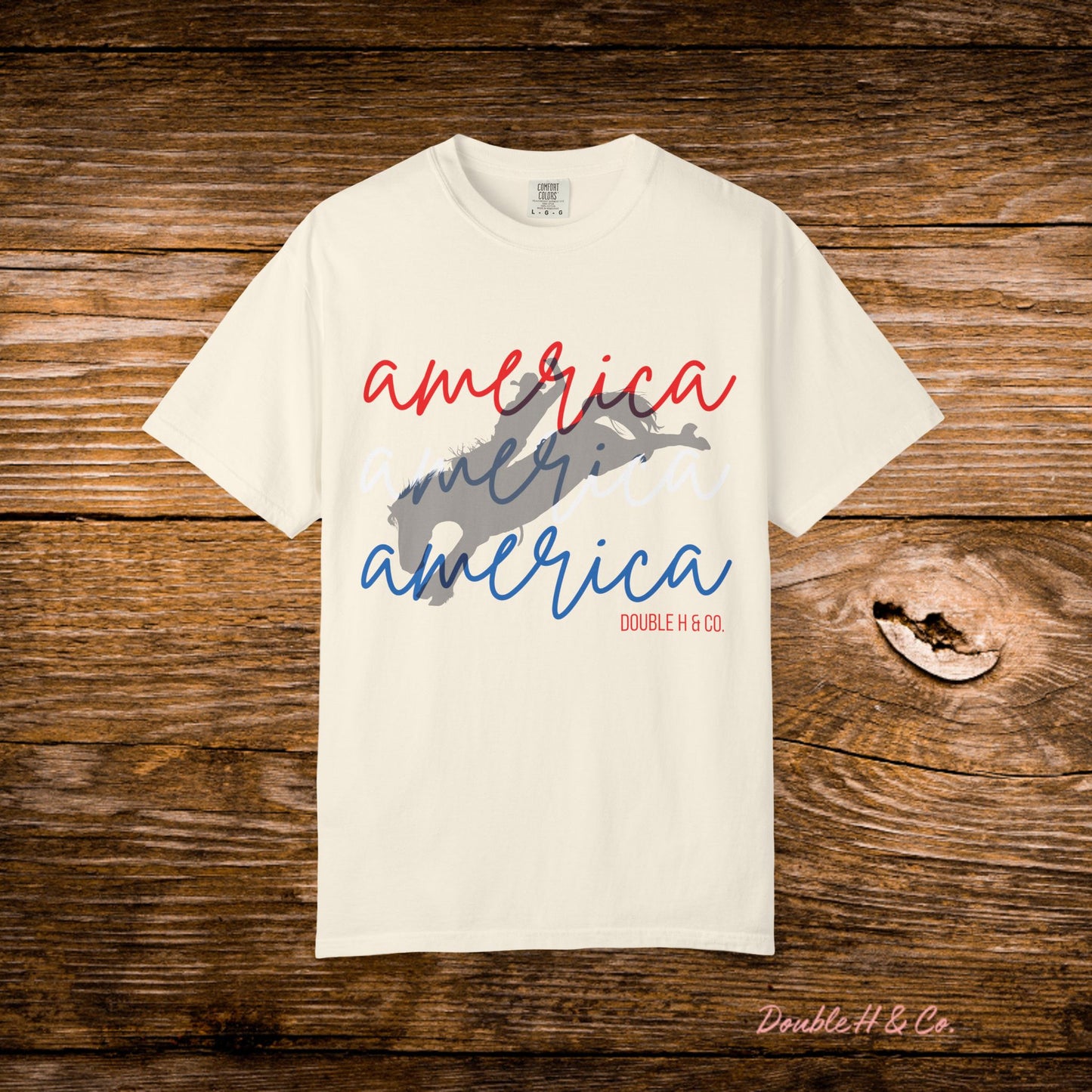 America Bucking Horse Graphic Tee