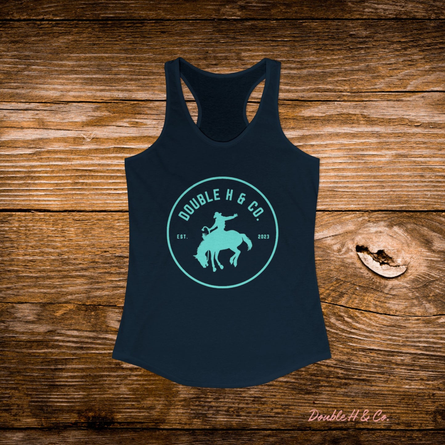 Racerback Tank w/ Turquoise Logo