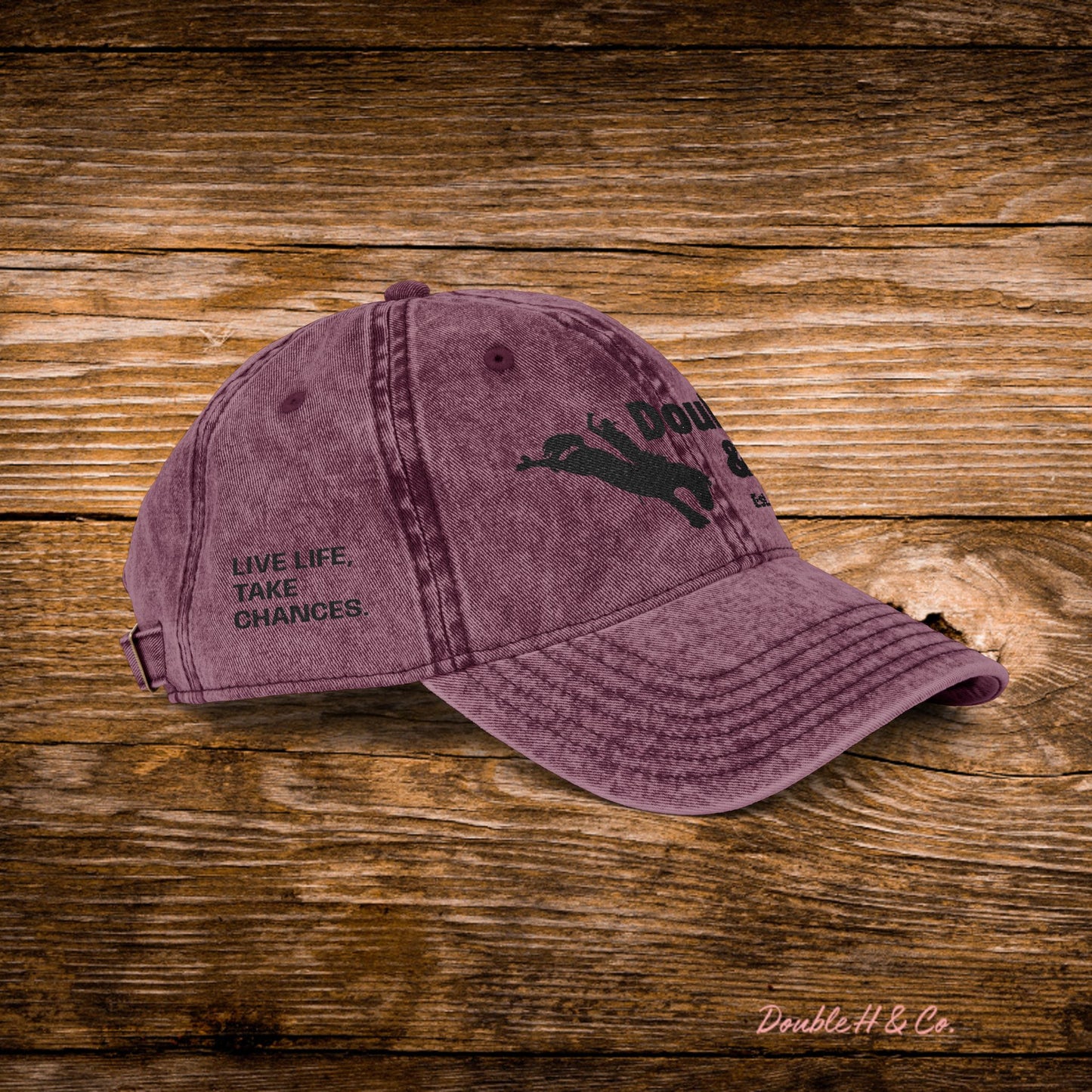 Vintage Embroidered Baseball Cap – Black Logo